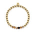 Satisfaction | Or 18 carats | Agate Ligne Grise | Bracelet d'expression de pierres précieuses